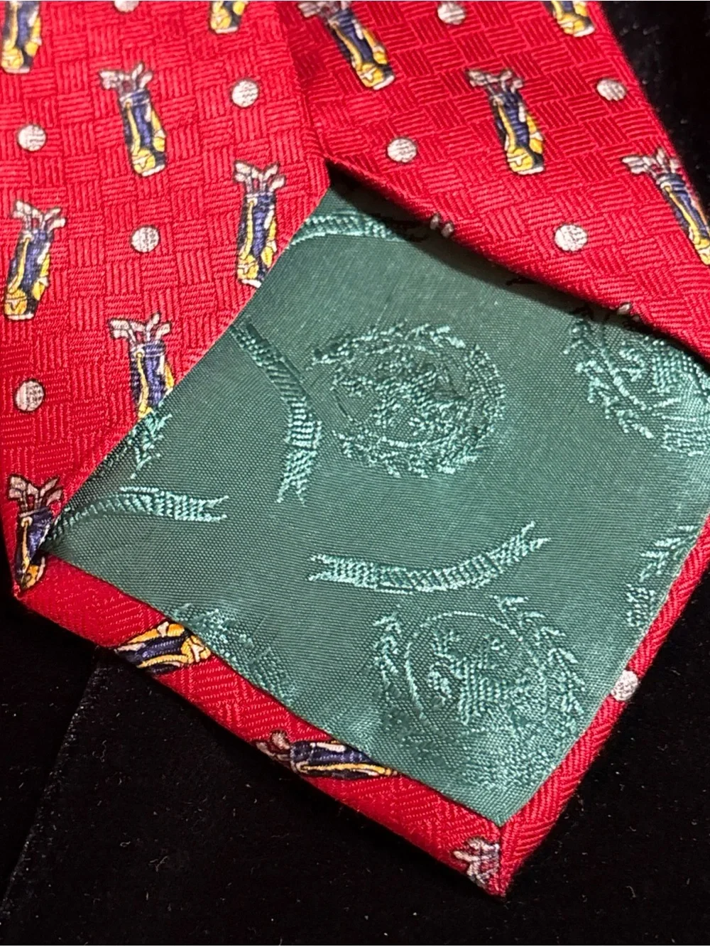 Tommy Hilfiger Golf Theme Men’s Necktie 100% Silk Made In USA